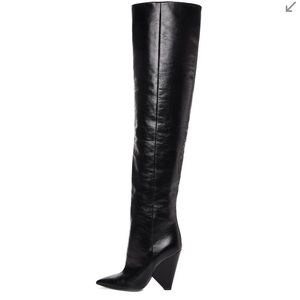 Saint Laurent Niki Black Over-the-knee boots